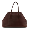 Polished Saddle Calfskin Large Devon Bag Burgundy