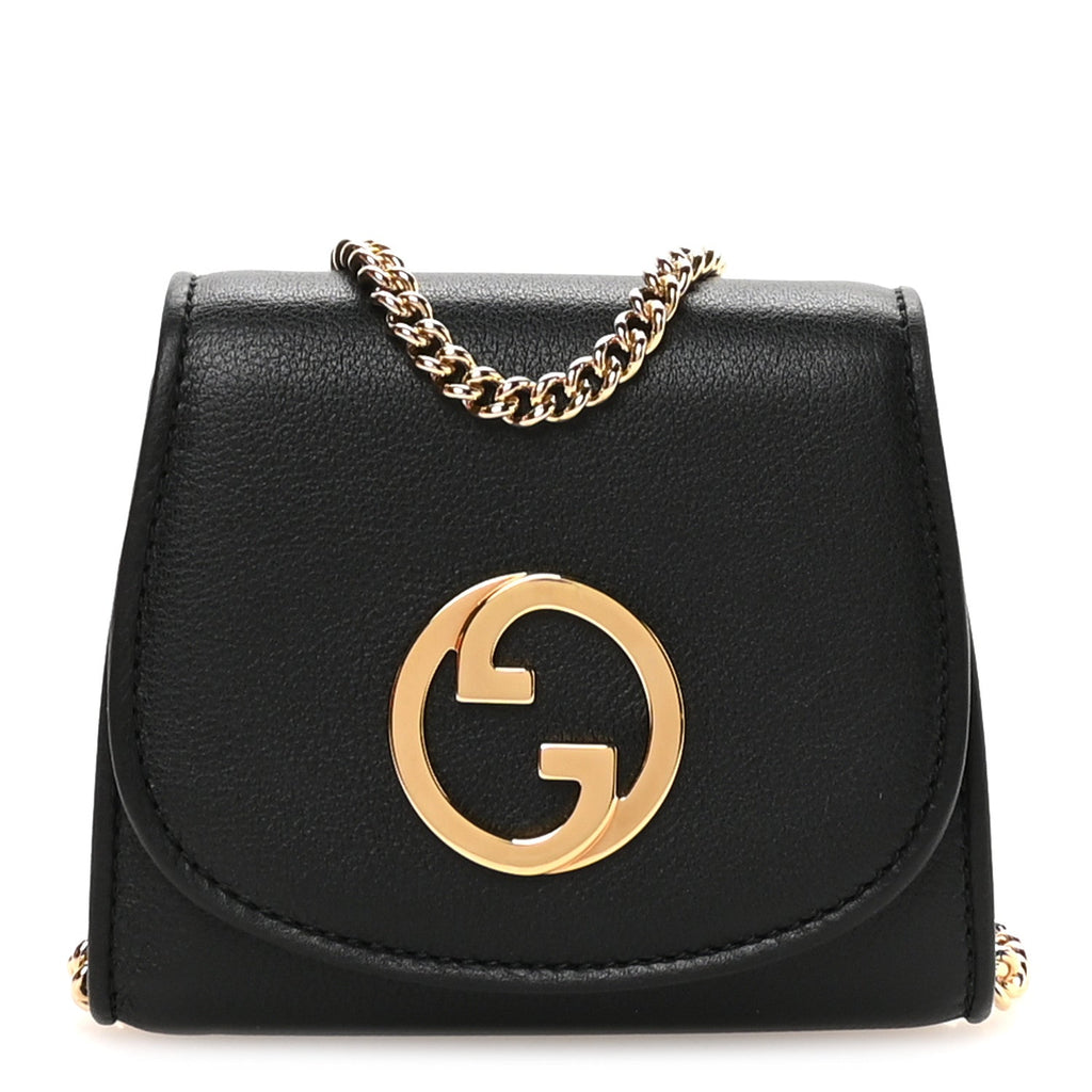 Roxy Calfskin Medium Blondie Chain Wallet Black