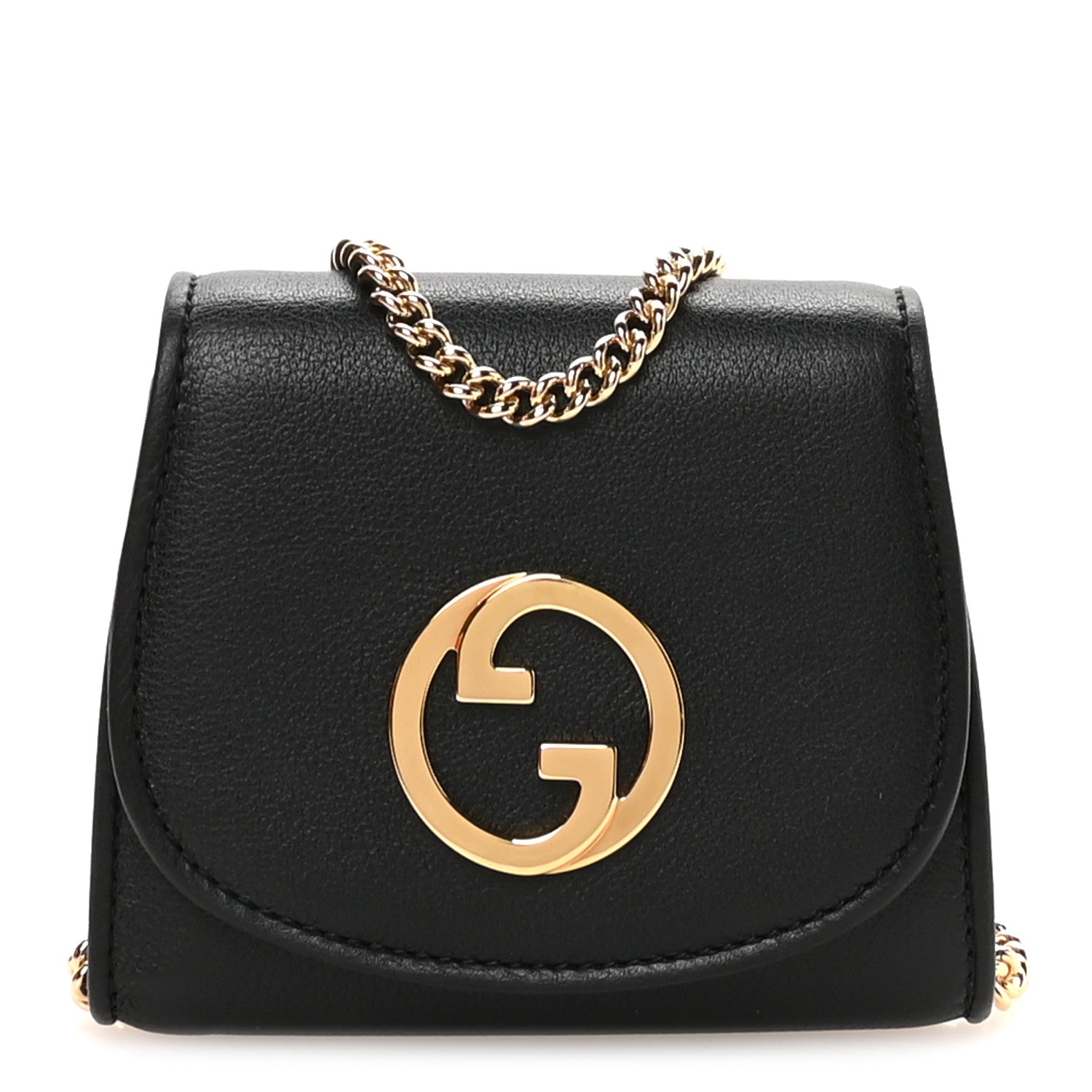 Roxy Calfskin Medium Blondie Chain Wallet Black