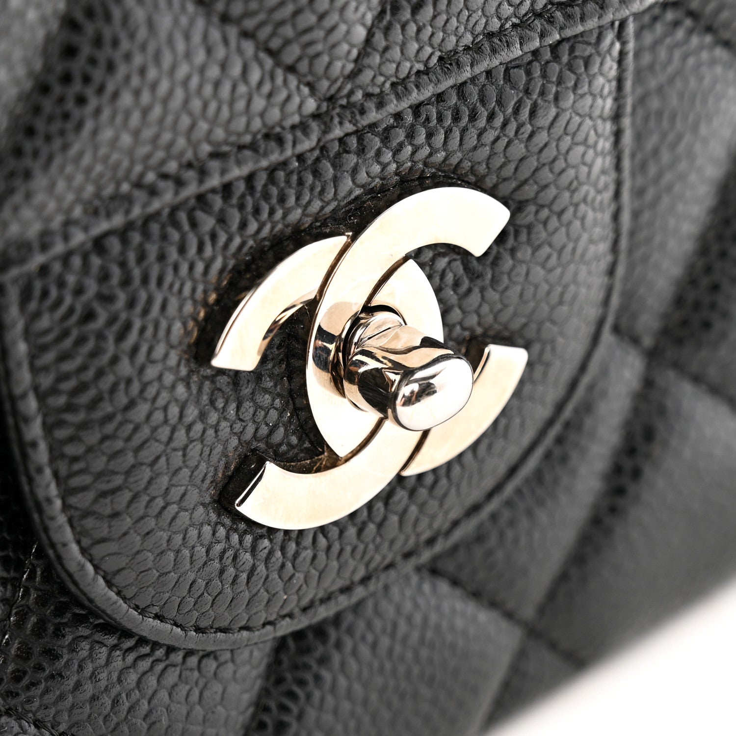 Caviar Quilted Jumbo Single Flap Black