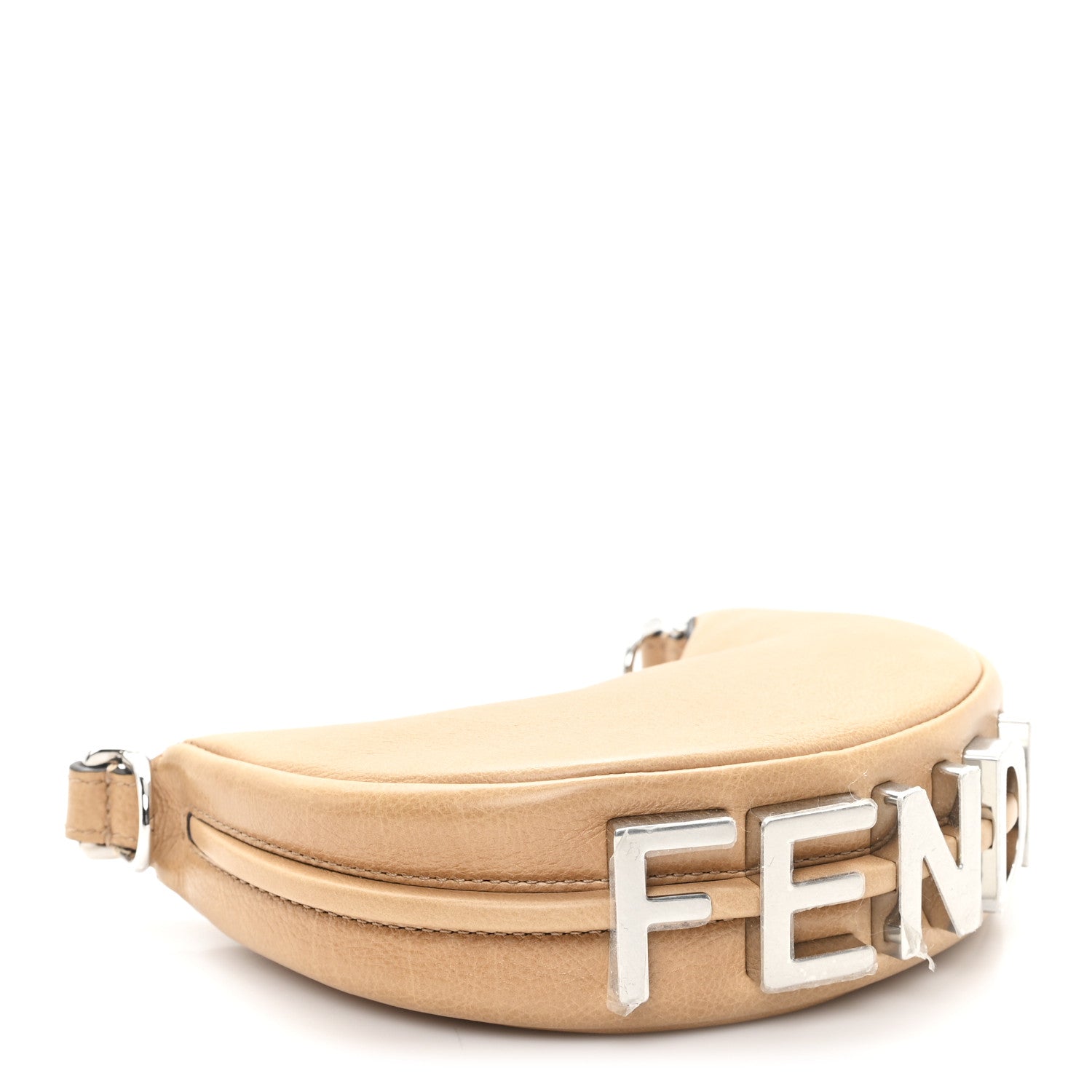 Vitello Grace Nano Fendigraphy Hobo Charm Miele Scuro
