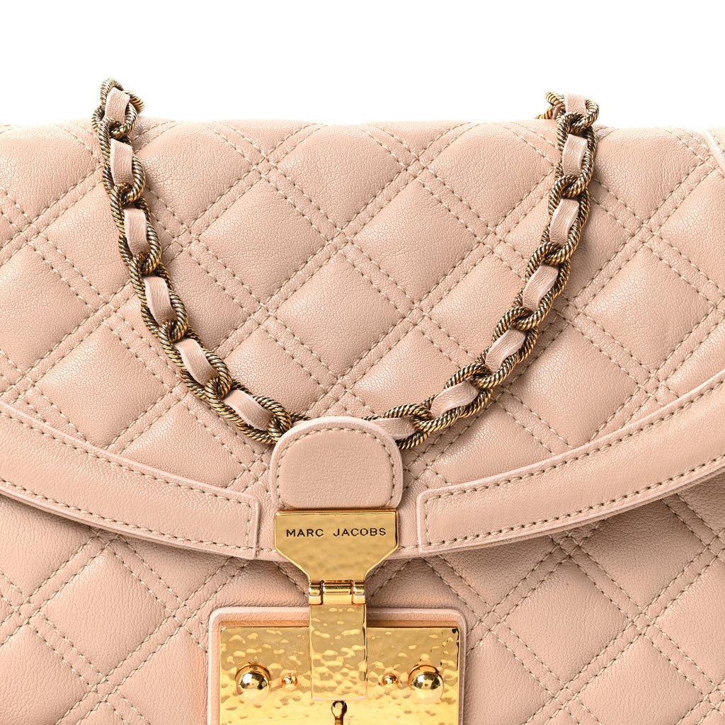 Lacquered Lambskin Baroque Single Flap Beige