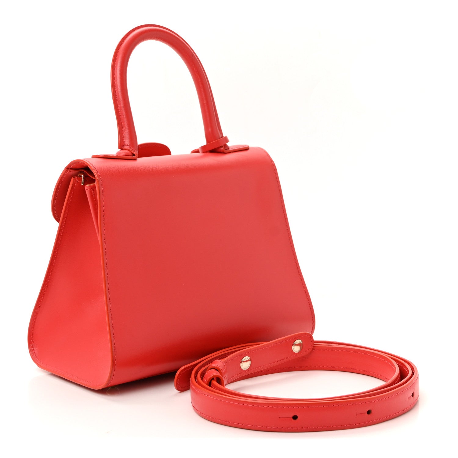 Box Calfskin Mini Brillant Satchel Coral