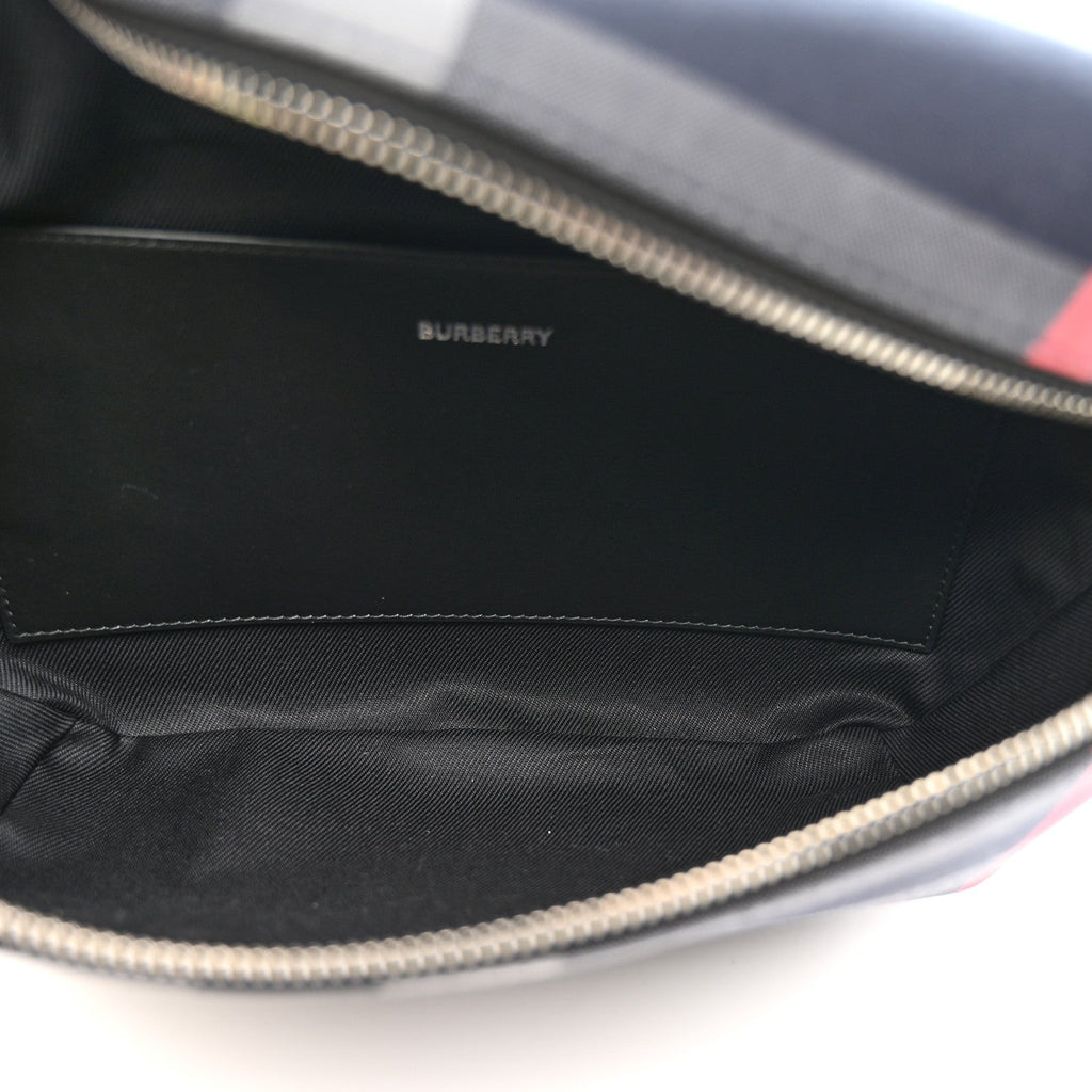 House Check Sonny Bum Bag Navy Grey