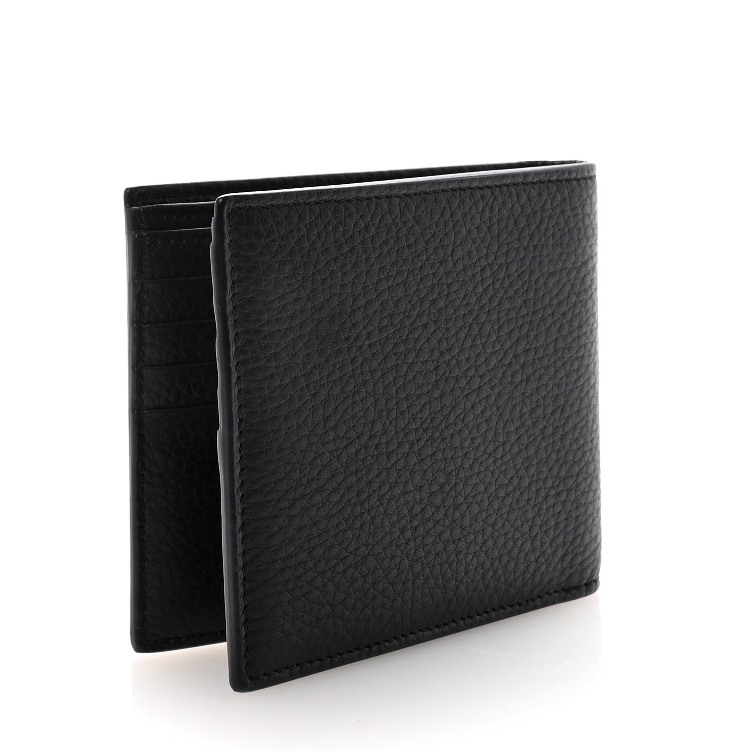 Grained Calfskin Tiny Cassandre East West Wallet Midnight Blue