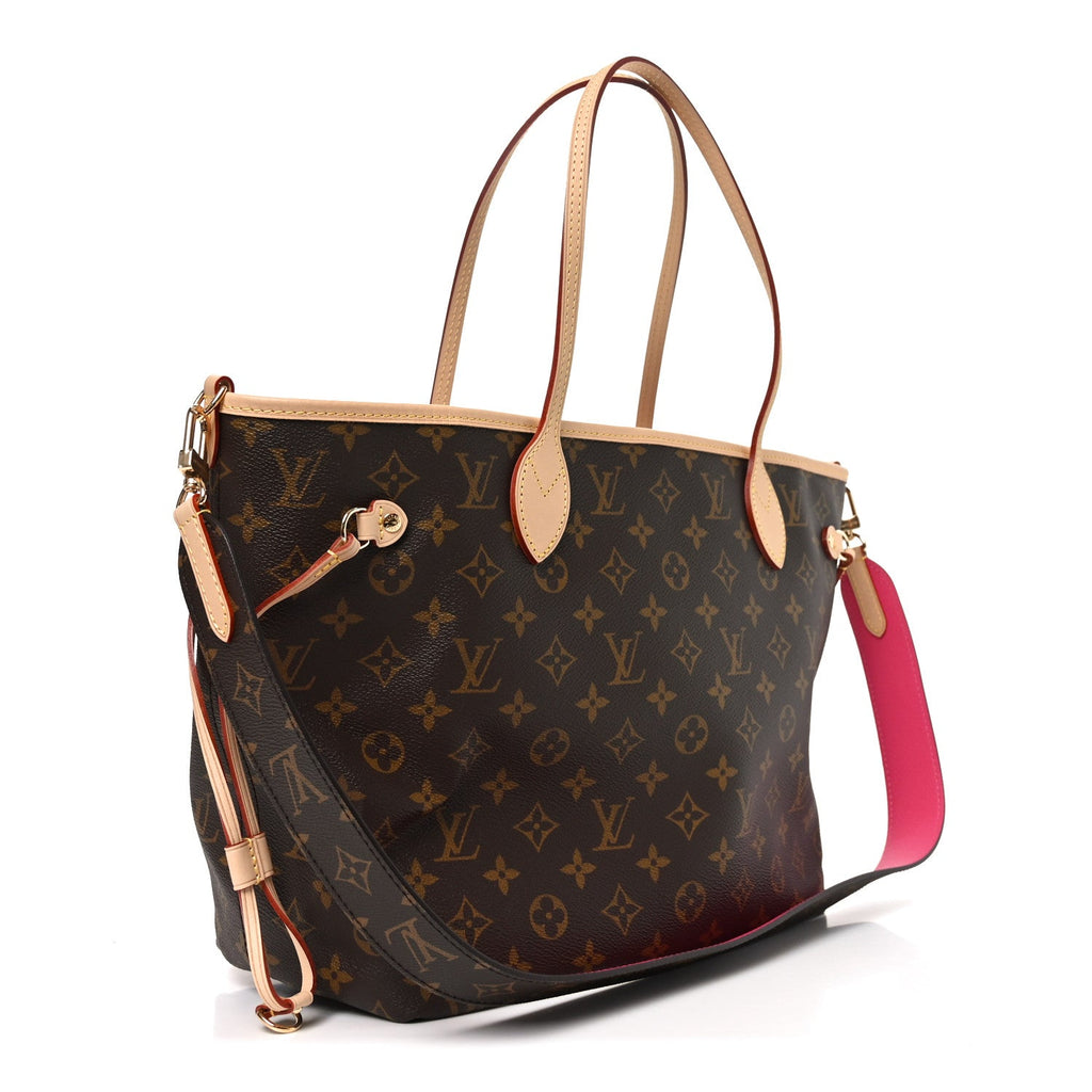 Monogram Inside Out Neverfull Bandouliere MM Rose Pondichery