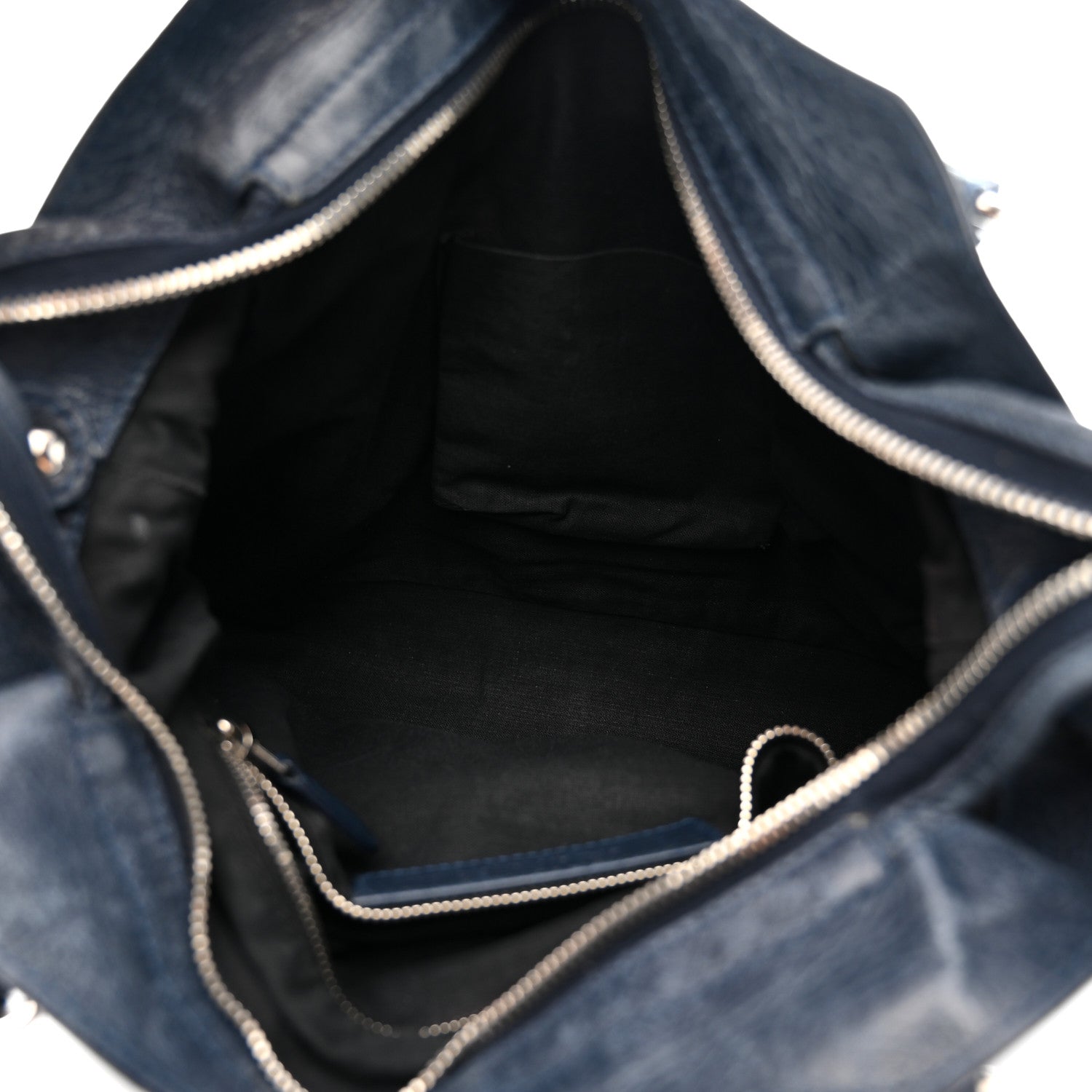 Agneau Giant 12 Silver Hardware Town Bleu Obscur