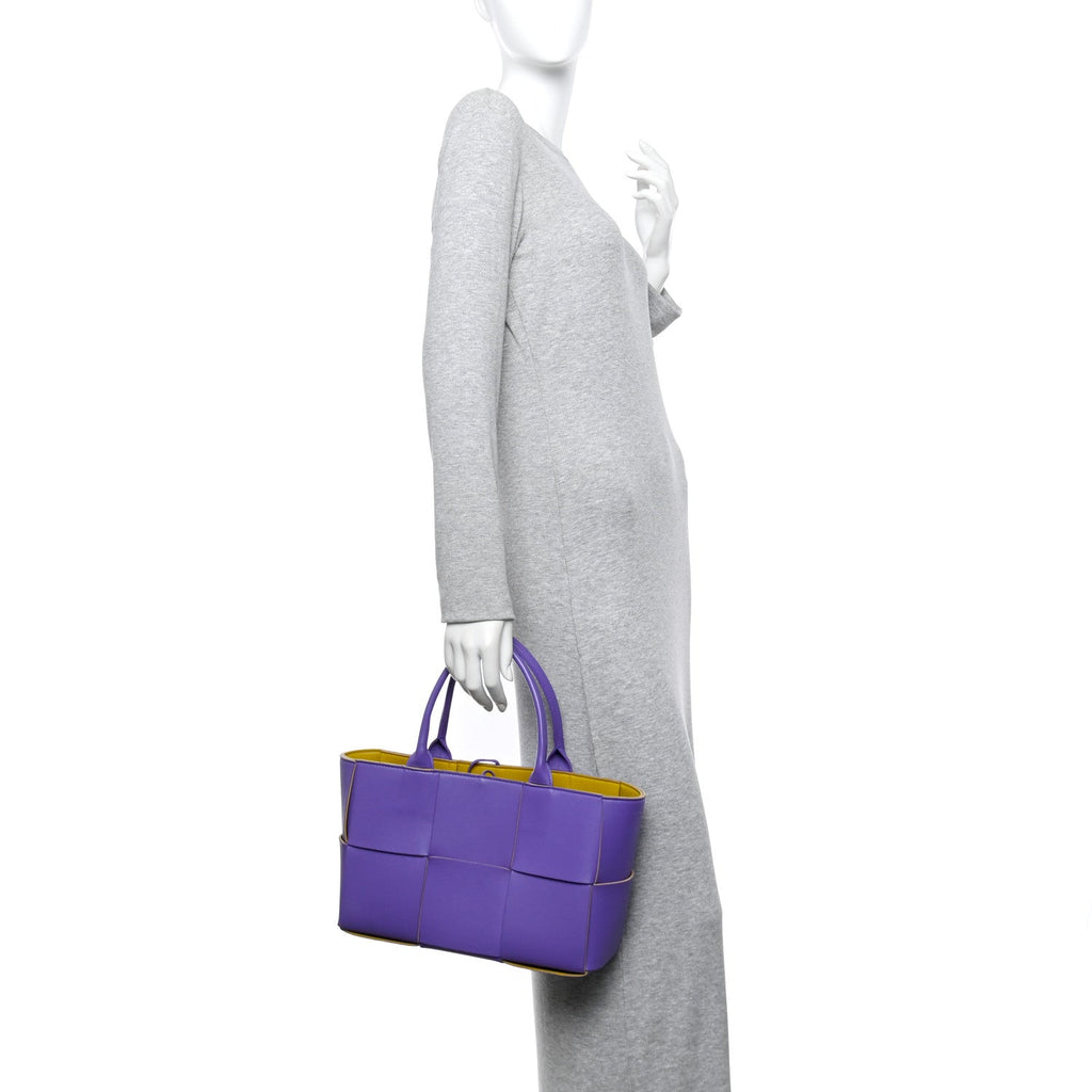 Nappa Maxi Intrecciato Small Arco Tote Purple