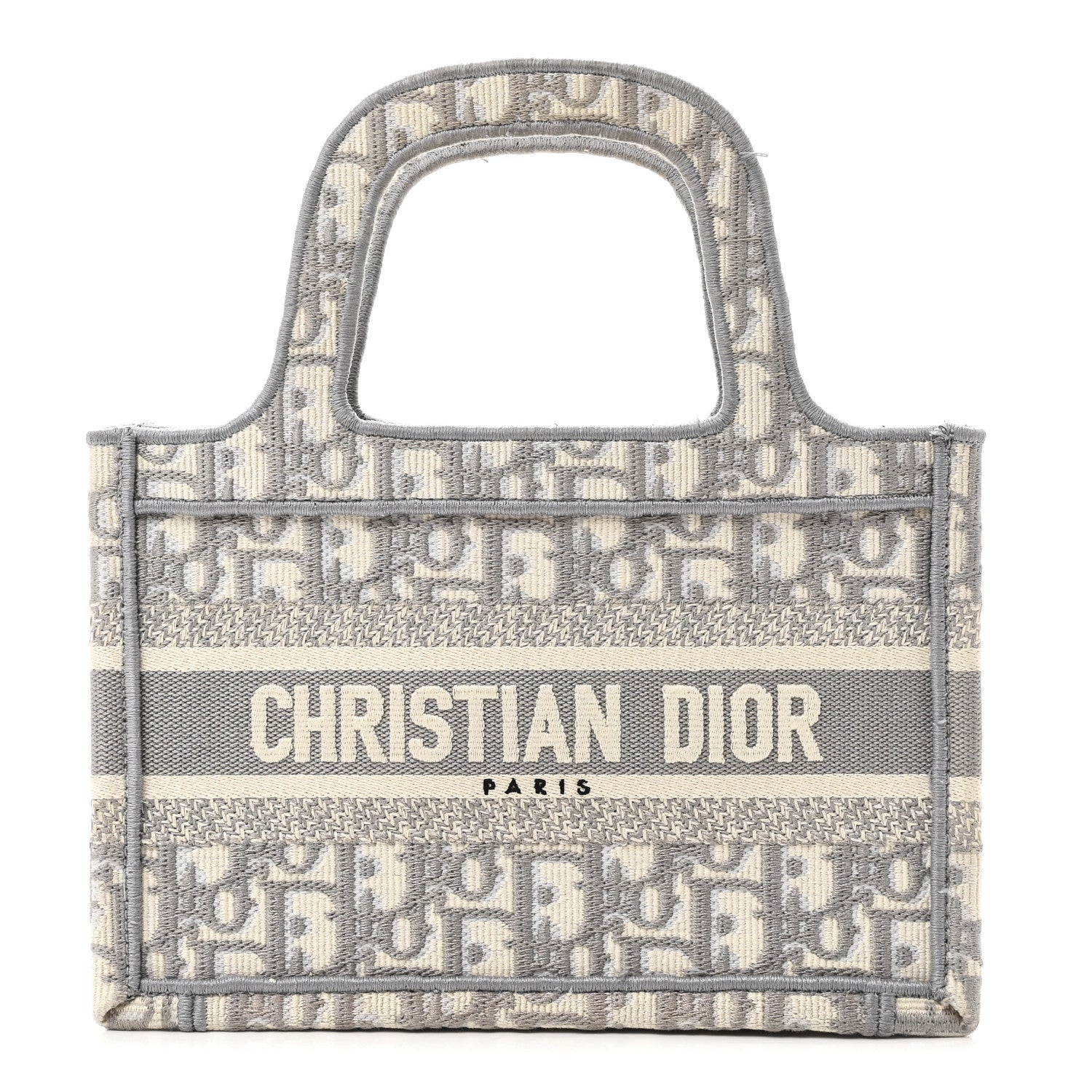 Oblique Mini Book Tote Grey Multicolor