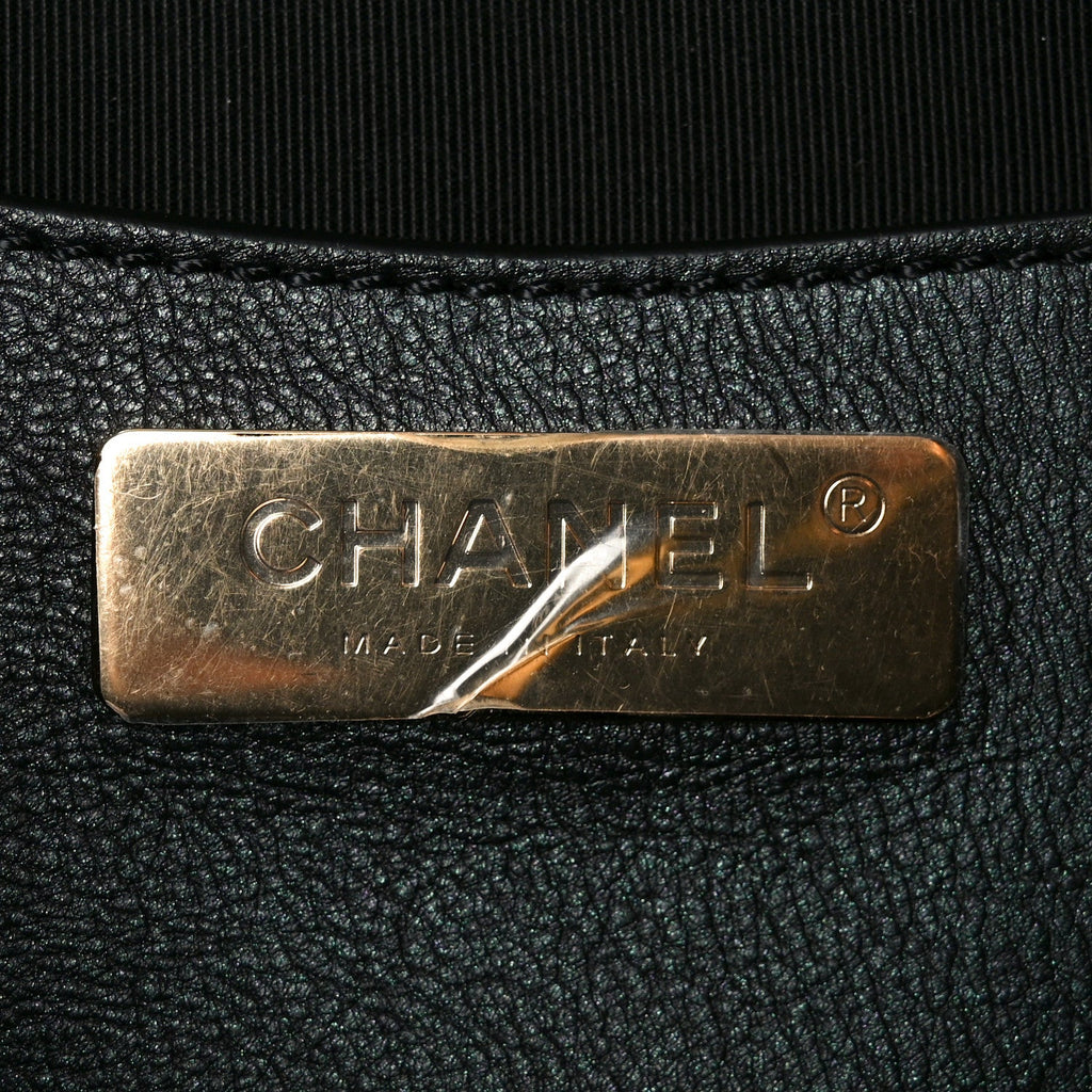 Iridescent Calfskin Quilted All About Waist Belt Bag Black
