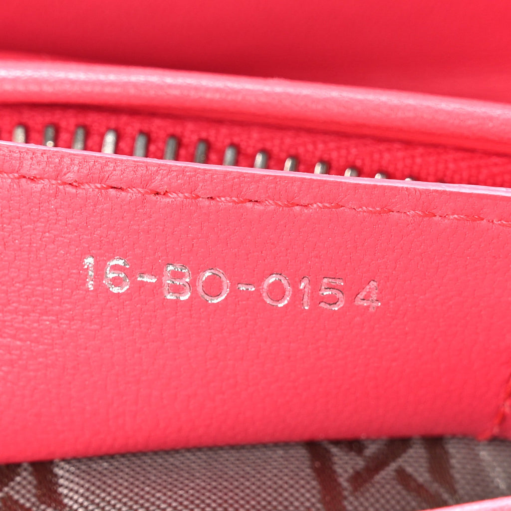 Lambskin Cannage Medium Lady Dior Fuchsia