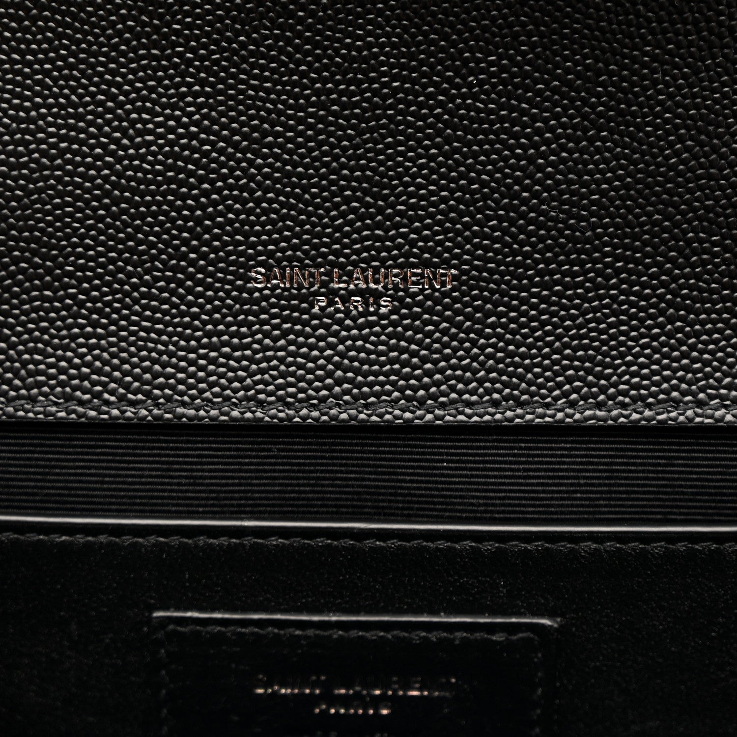 Grain De Poudre Textured Mixed Matelasse Triquilt Medium Monogram Monochrome Satchel Black