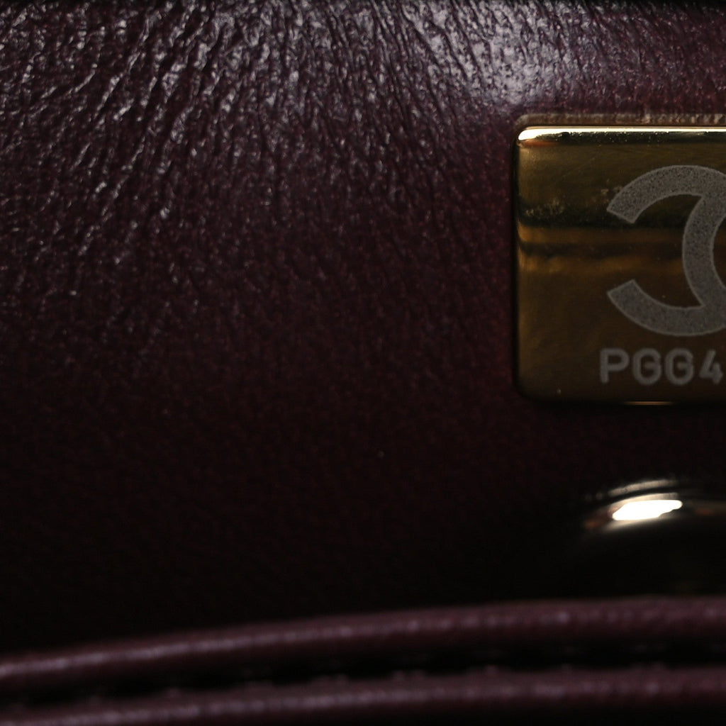 Caviar Quilted Mini Coco Handle Flap Black