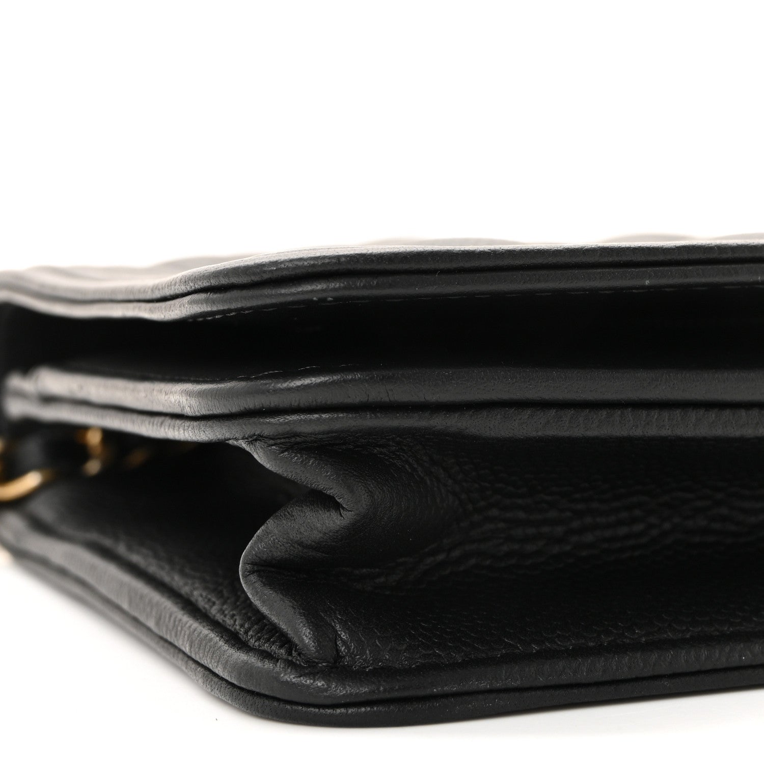 Caviar Quilted Boy Wallet On Chain WOC Black