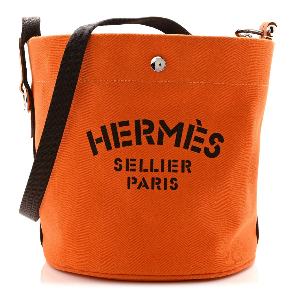 Toile Natural Barenia Sac De Pansage Grooming Bag Orange Kaki