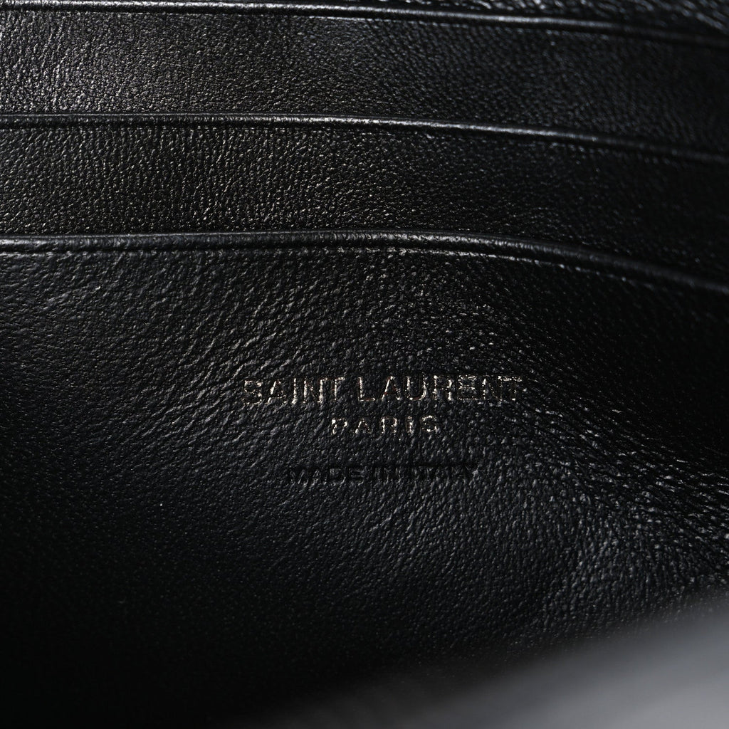 Calfskin Matelasse Monochrome Monogram Mini Lou Camera Bag Black