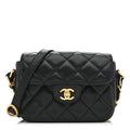 Caviar Quilted Mini Chain Flap Black