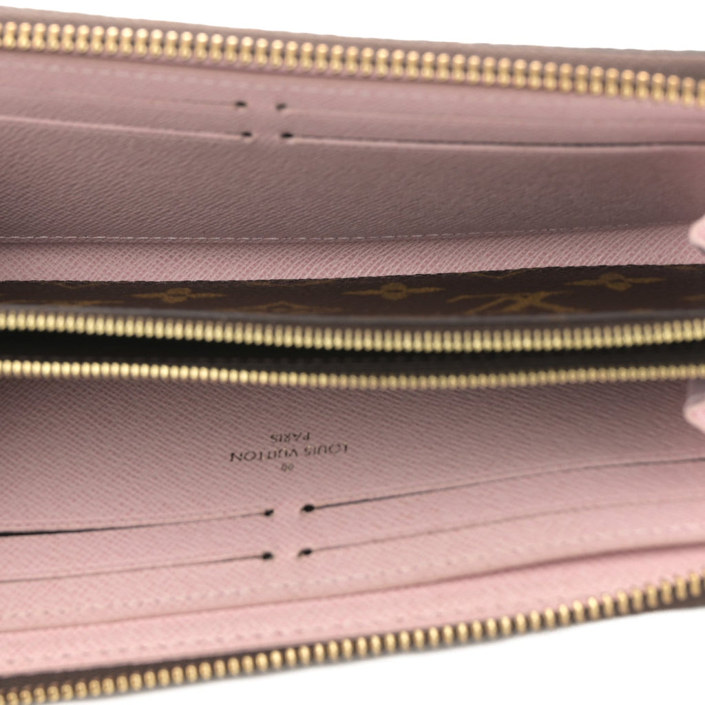 Monogram Clemence Wallet Rose Ballerine