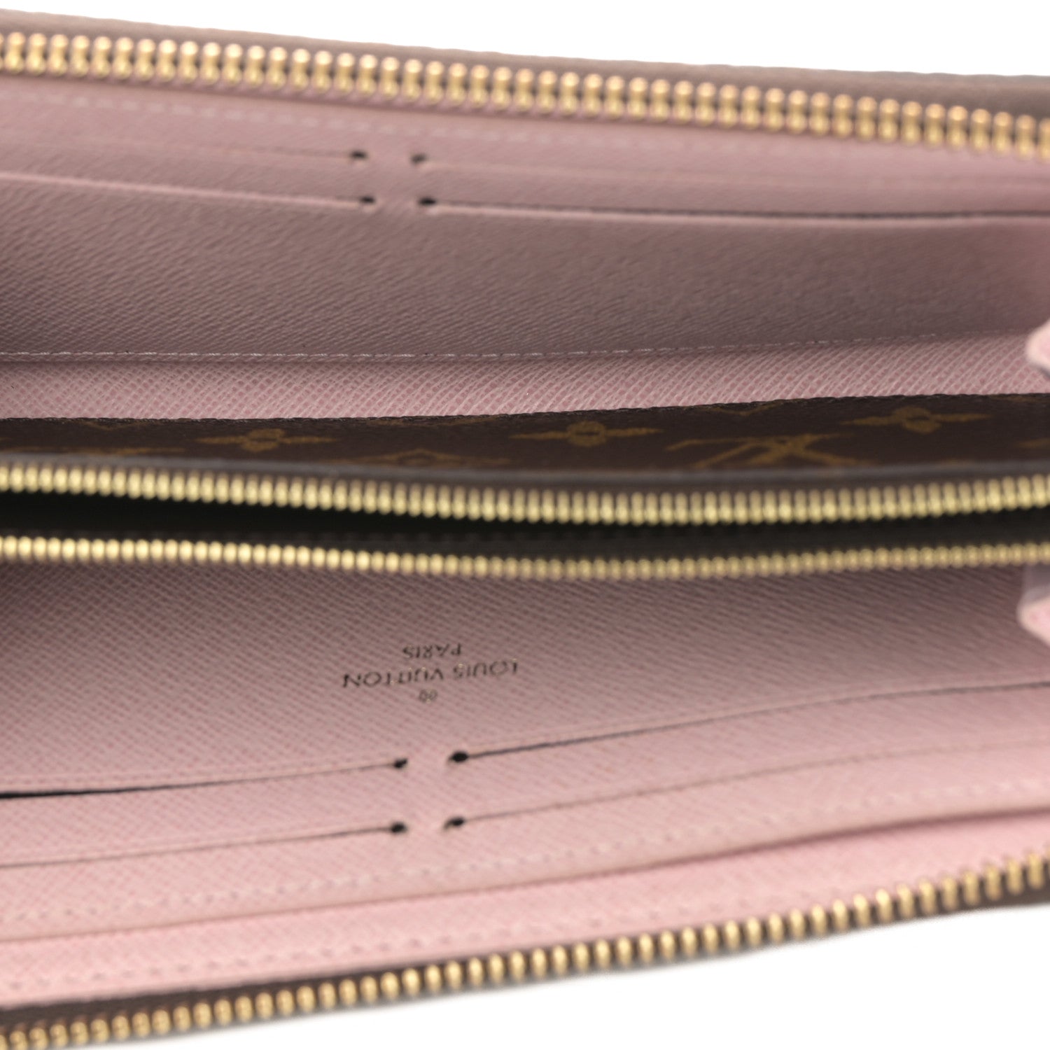 Monogram Clemence Wallet Rose Ballerine