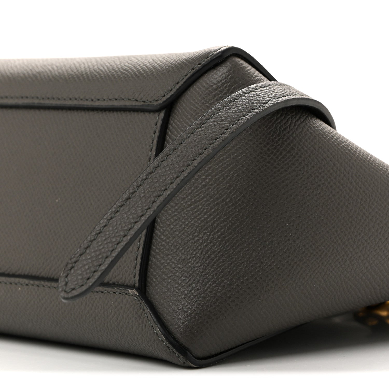 Grained Calfskin Nano Belt Bag Grey