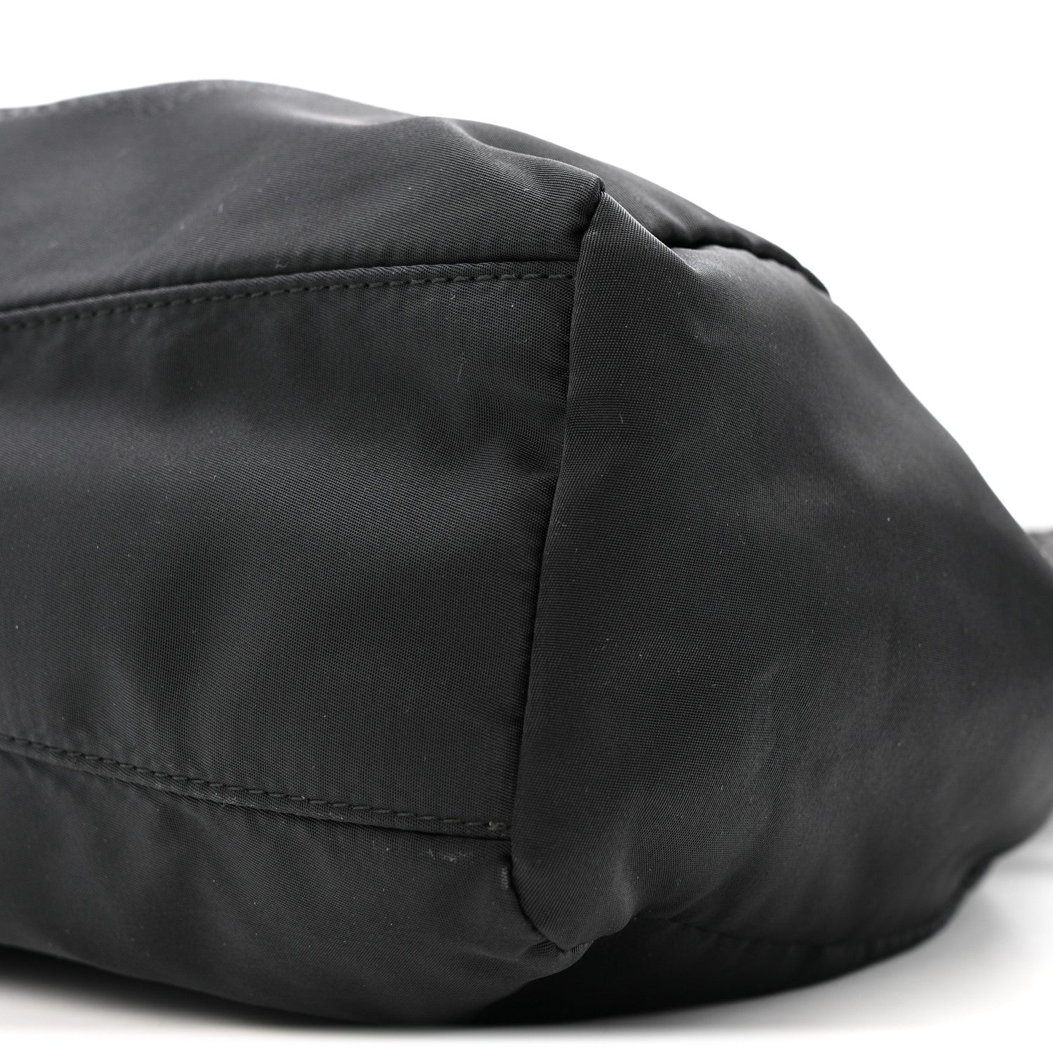 Tessuto Nylon Jacquard Logo Drawstring Tote Black