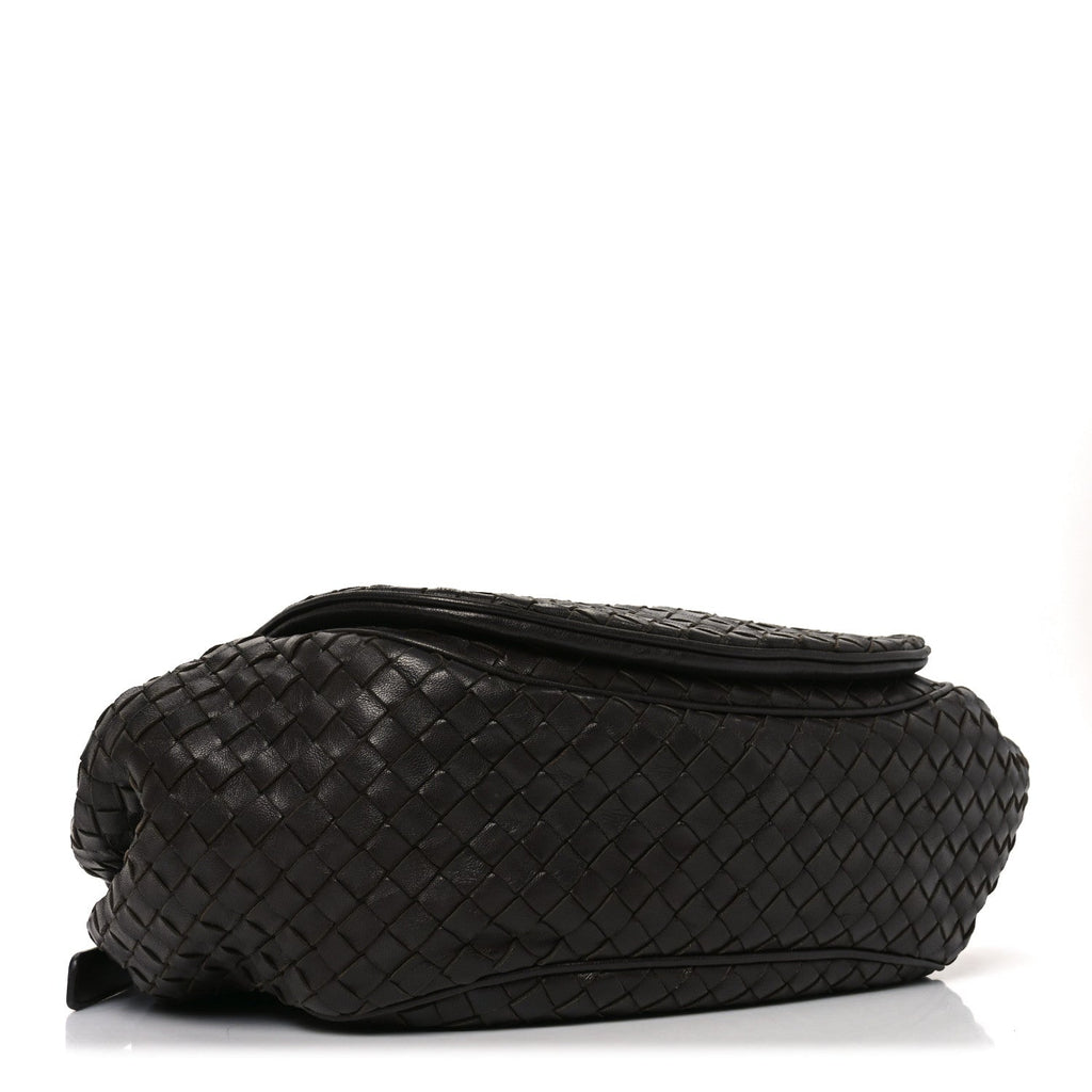 Nappa Intrecciato Messenger Bag Ebano