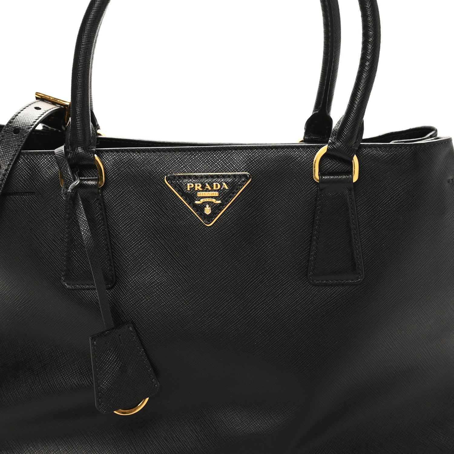 Saffiano Lux Medium Tote Black