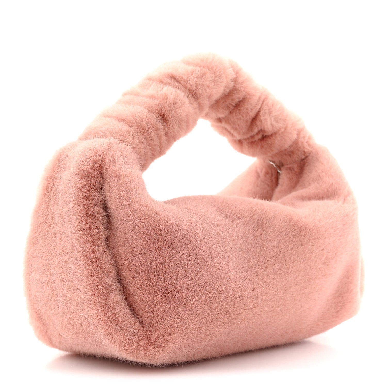 Faux Fur Mini Scrunchie Bag Pink