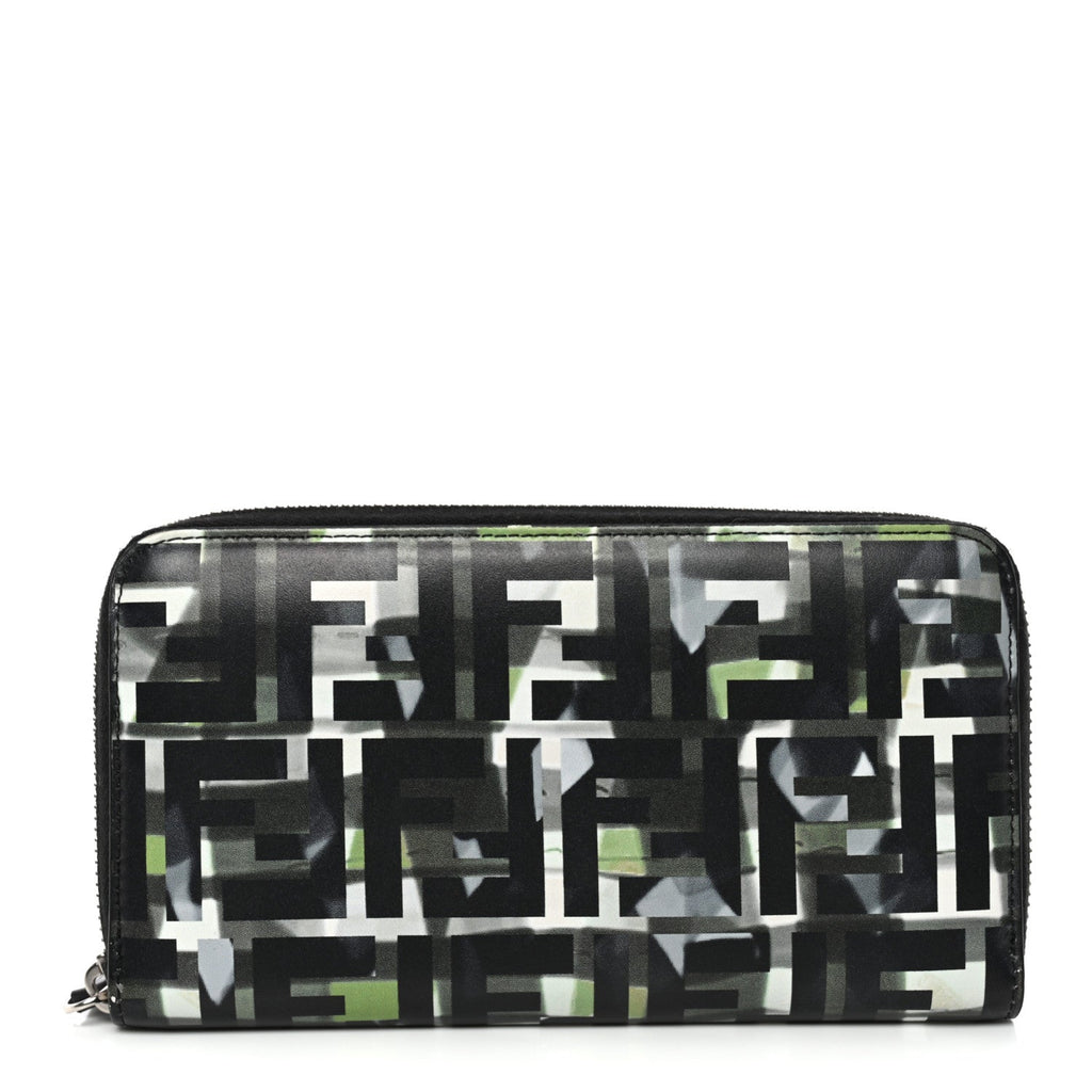 Vitello CamouFF Zip Around Wallet Black Multicolor