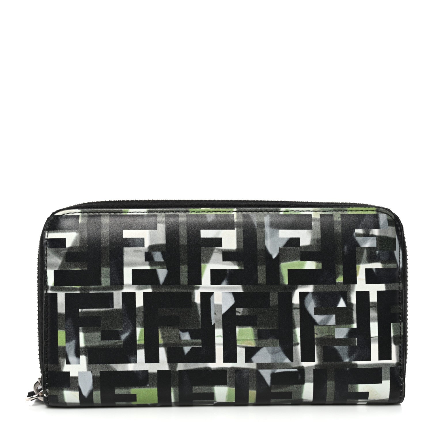 Vitello CamouFF Zip Around Wallet Black Multicolor