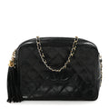 Lizard Diamond Quilted Tassel Camera Case Black