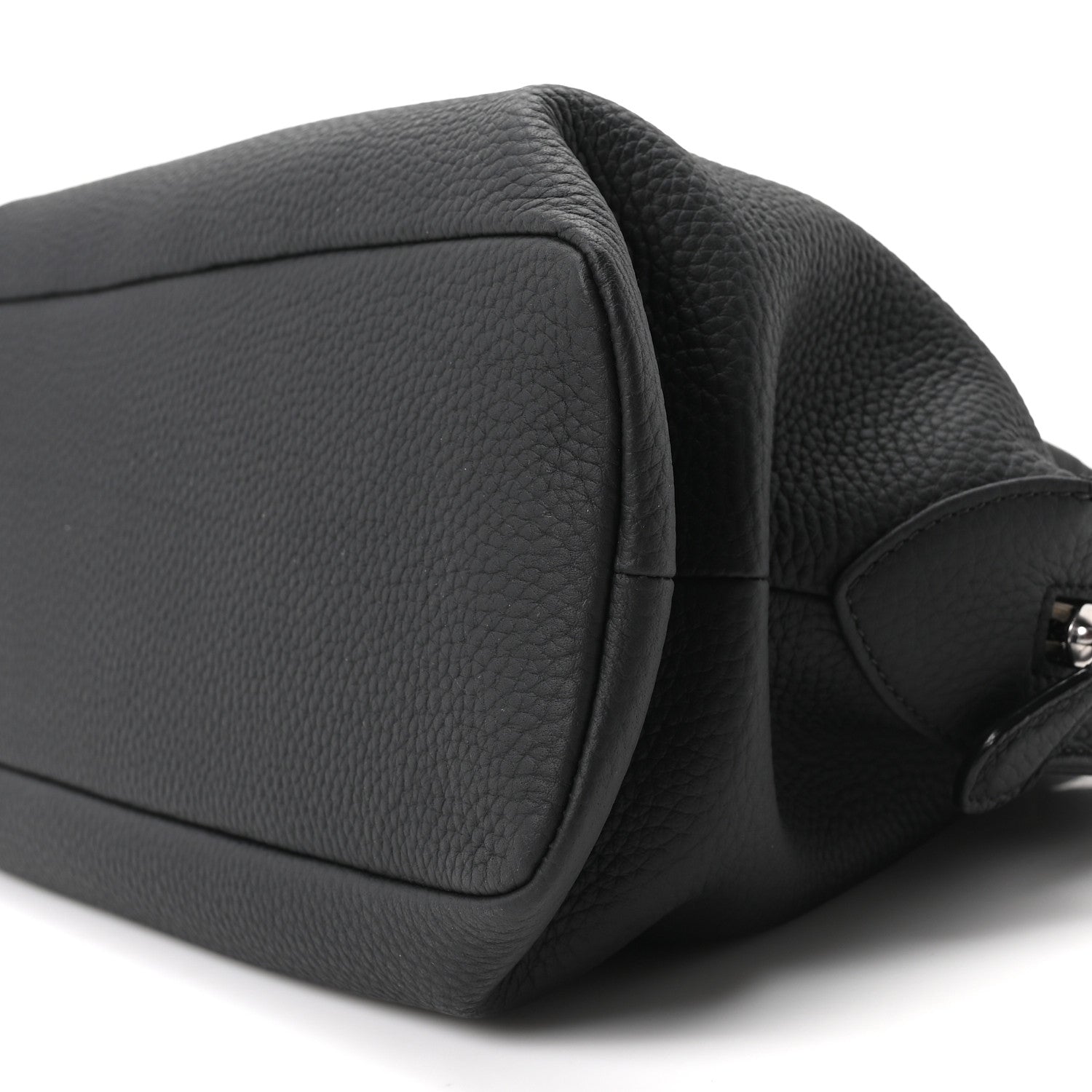 Matte Grained Calfskin Agnes Bag Black