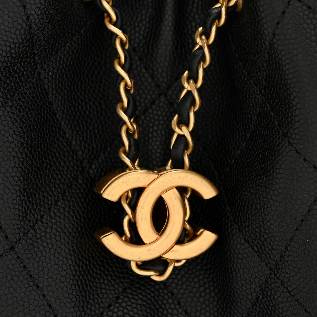 Caviar Quilted Small Chanel 25 Handbag Black