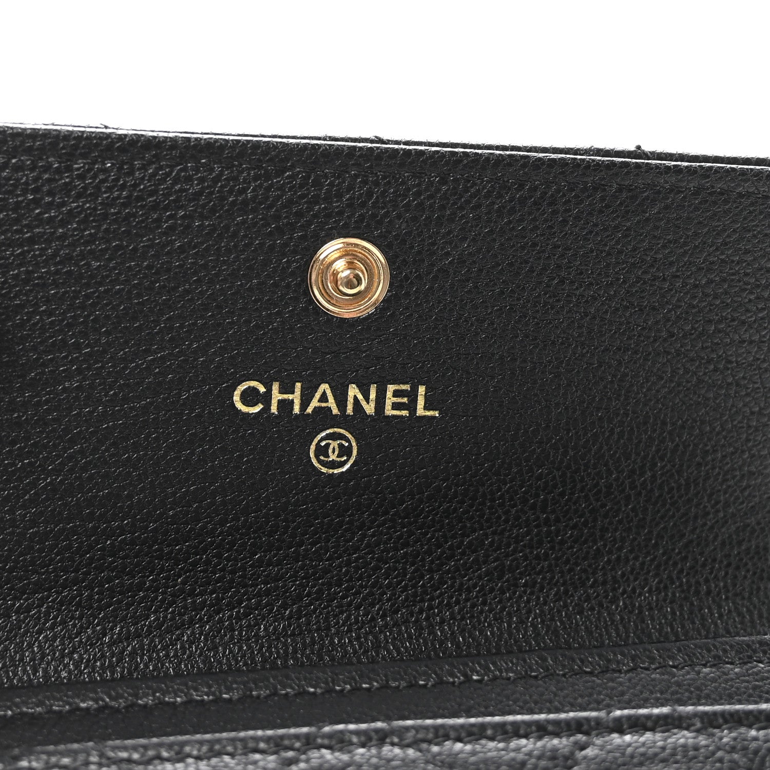 Goatskin Quilted Flap  Holder Black