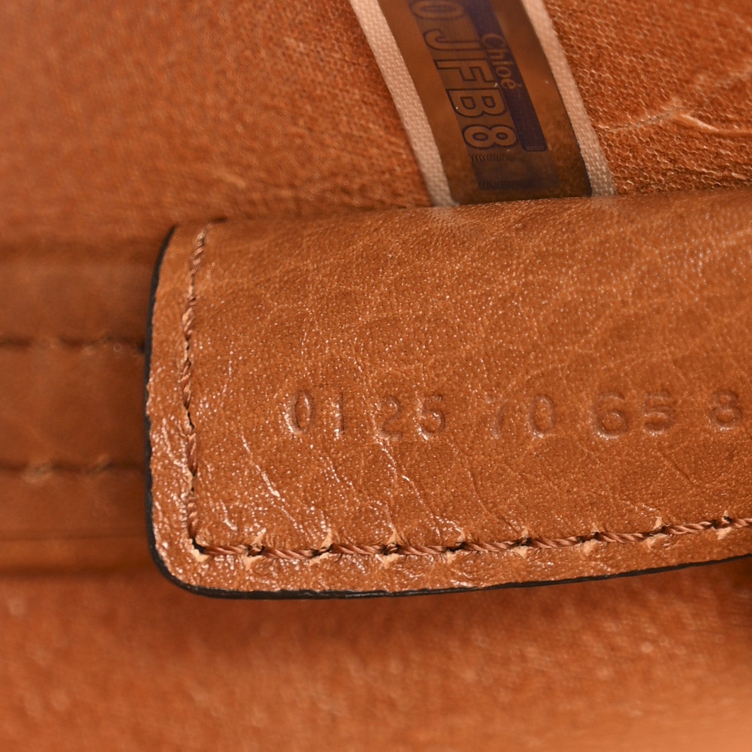 Grained Calfskin Large Spin Tote Clay Brown
