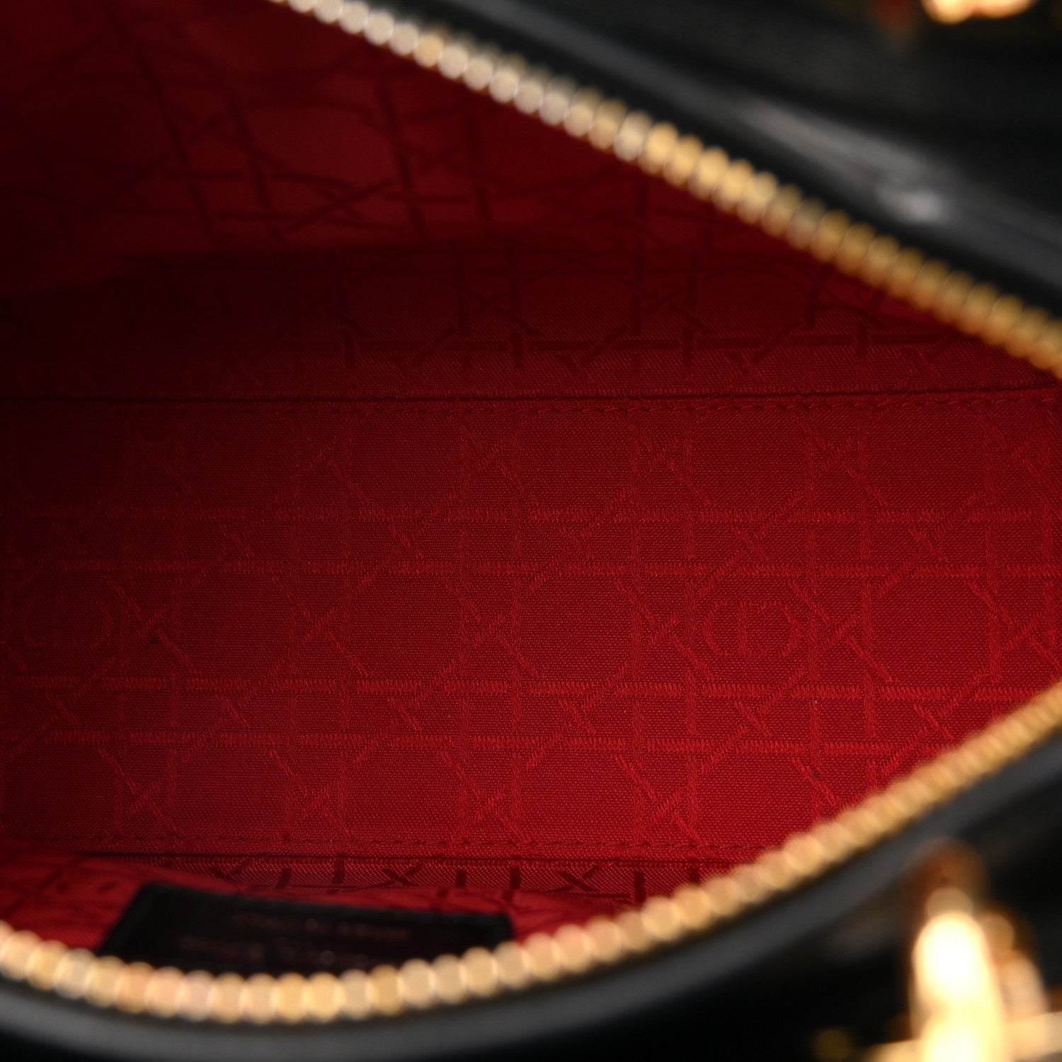 Lambskin Cannage Medium Lady Dior Black
