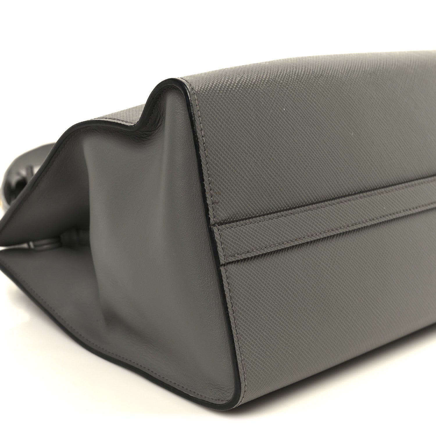 Saffiano Cuir Calfskin Medium Monochrome Top Handle Tote Ardesia