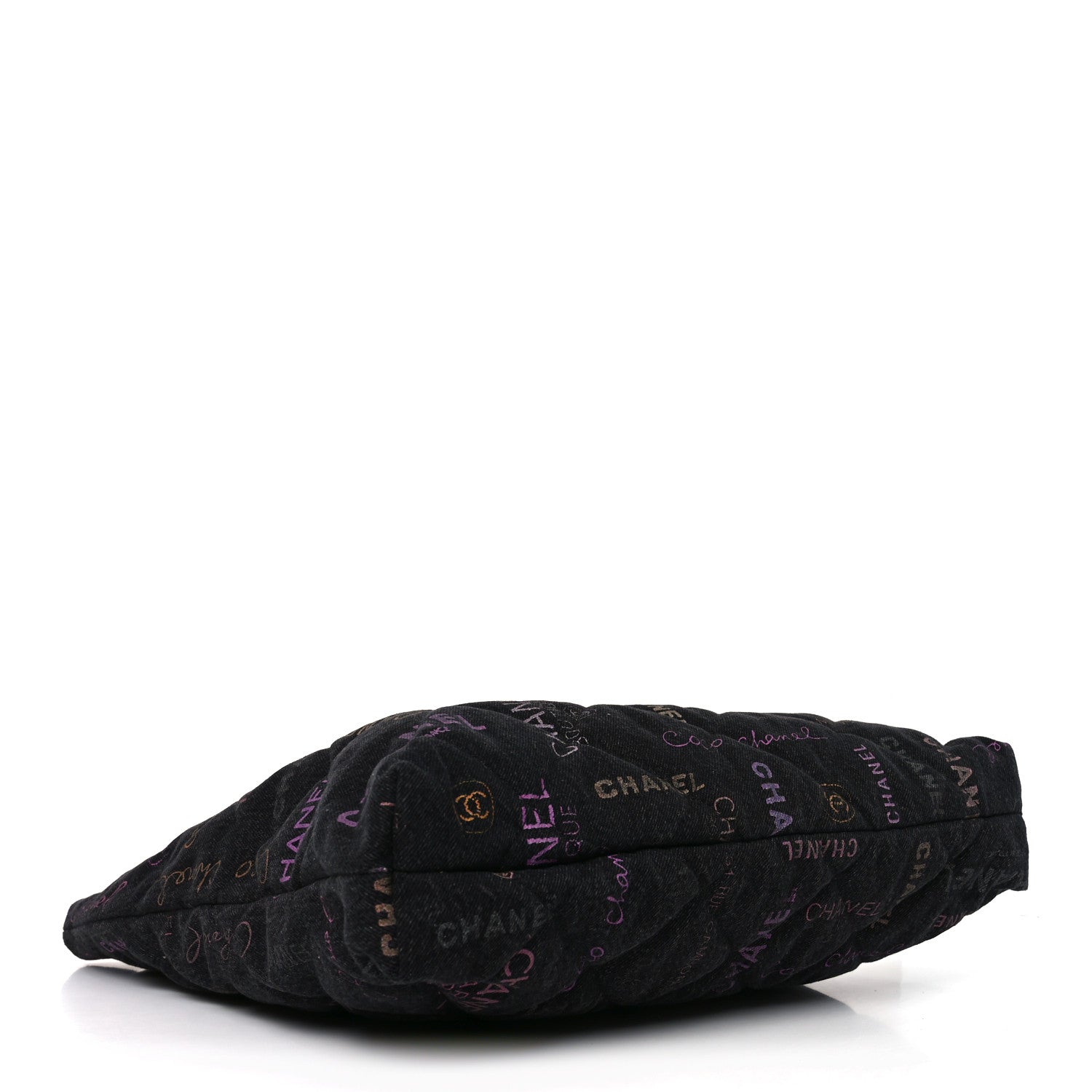 Denim Quilted Denim Mood Maxi Shopping Bag Black Multicolor