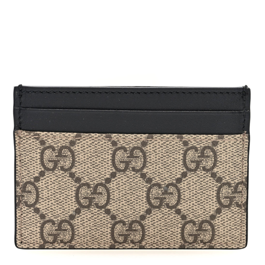 GG Supreme Monogram Calfskin  Holder Beige Black