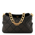 Lambskin Quilted Small CC Chain Hobo Black