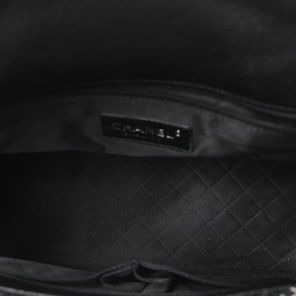 Tweed Trip Top Handle Flap Black
