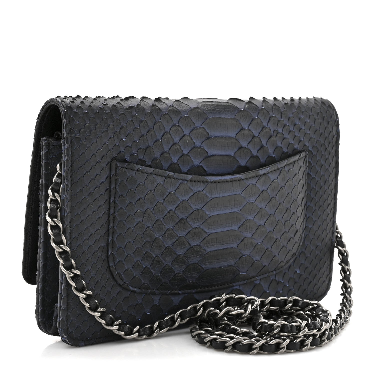 Snakeskin Wallet On Chain WOC Navy