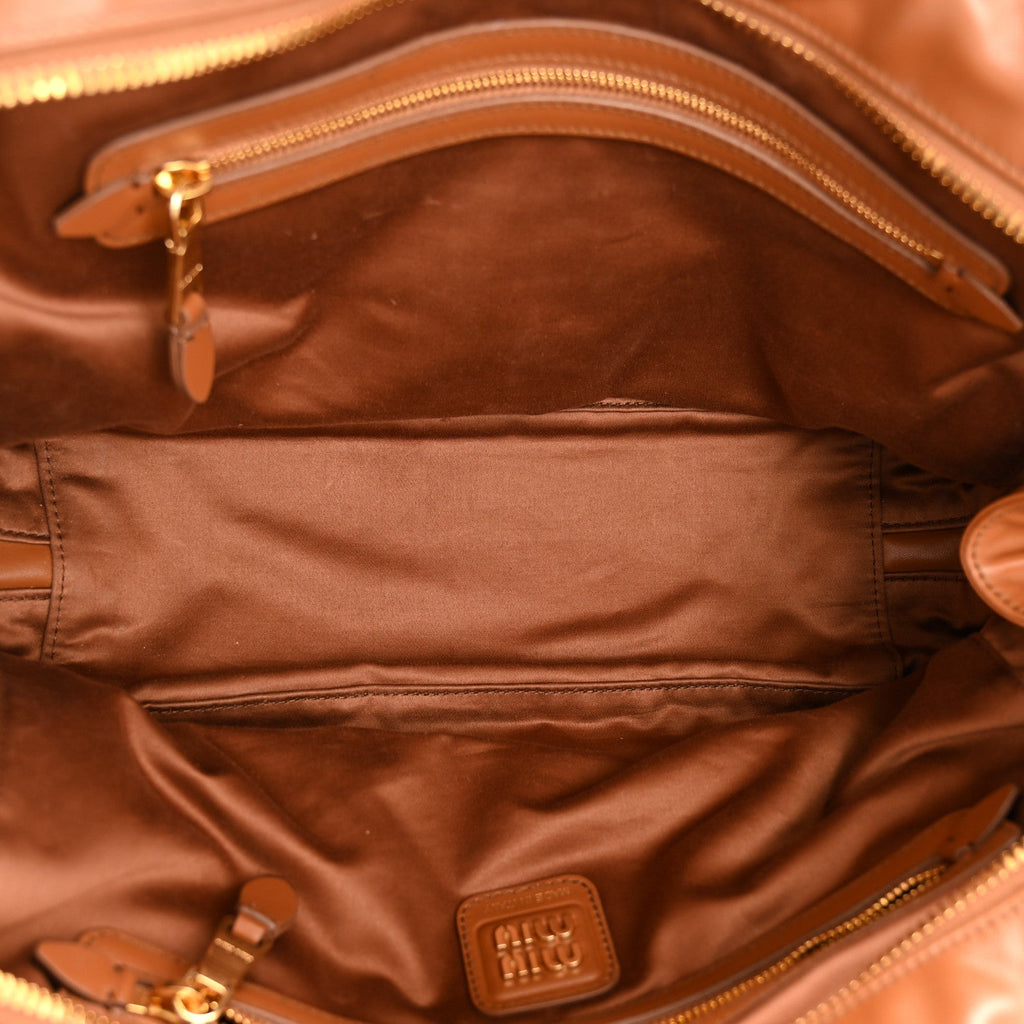 Soft Calf Softy Large Beau Top Handle Bag Cognac