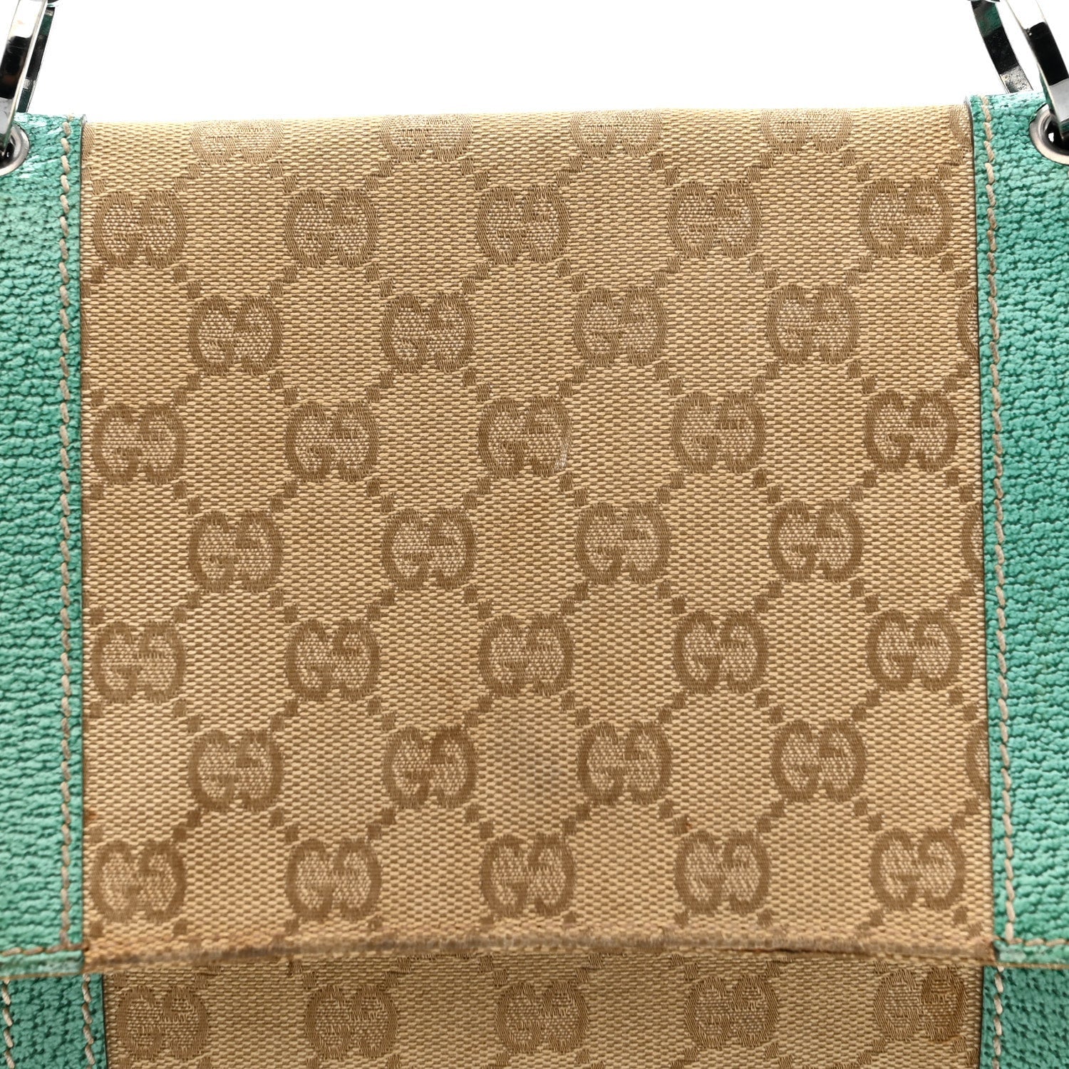 Monogram Satchel Bag Turquoise
