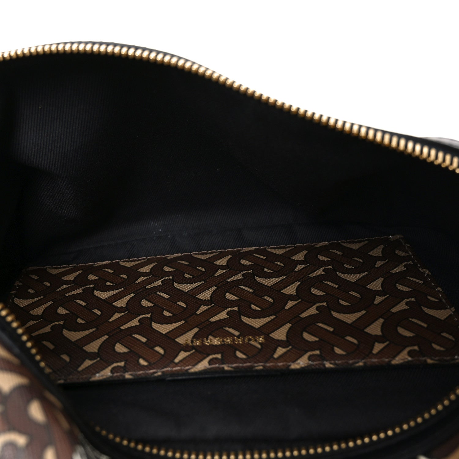 E-Canvas Monogram Stripe Medium Sonny Bum Bag Bridle Brown