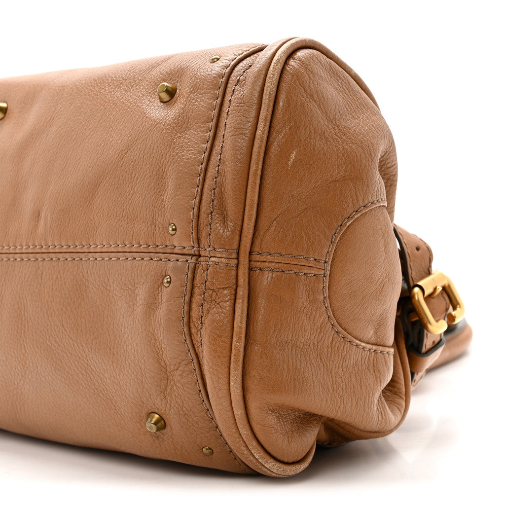 Calfskin Medium Paddington Satchel Tan