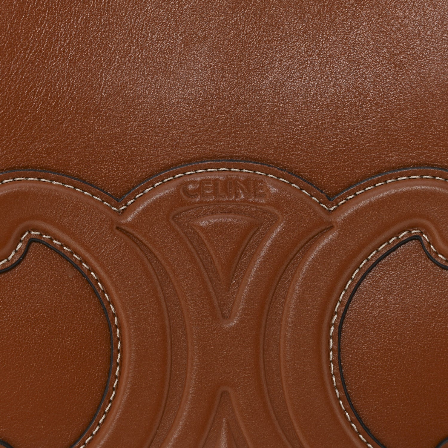 Smooth Calfskin Small Cuir Triomphe Bucket Bag Tan