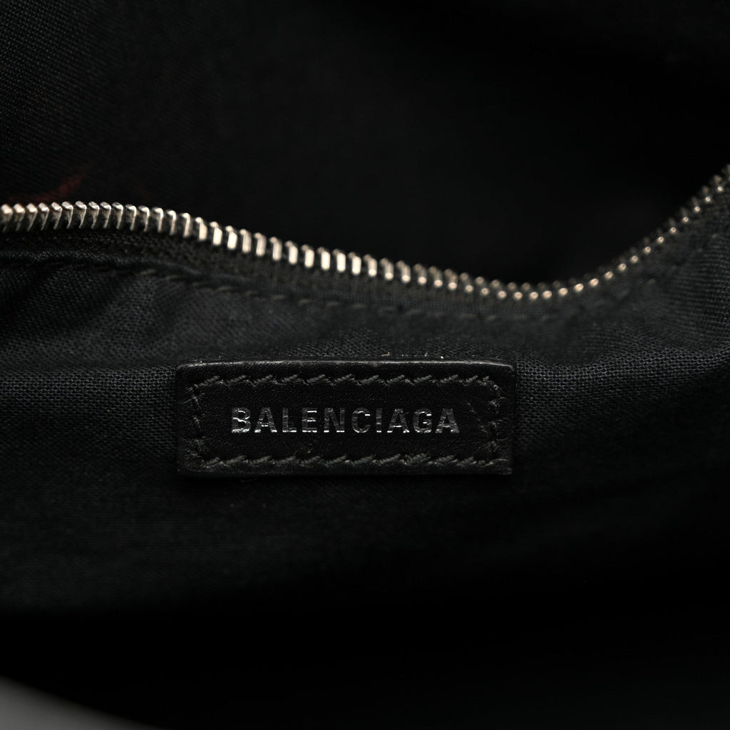 Canvas Satin Calfskin Diagonal Allover Logo Print Classic Silver Hardware S City Black White