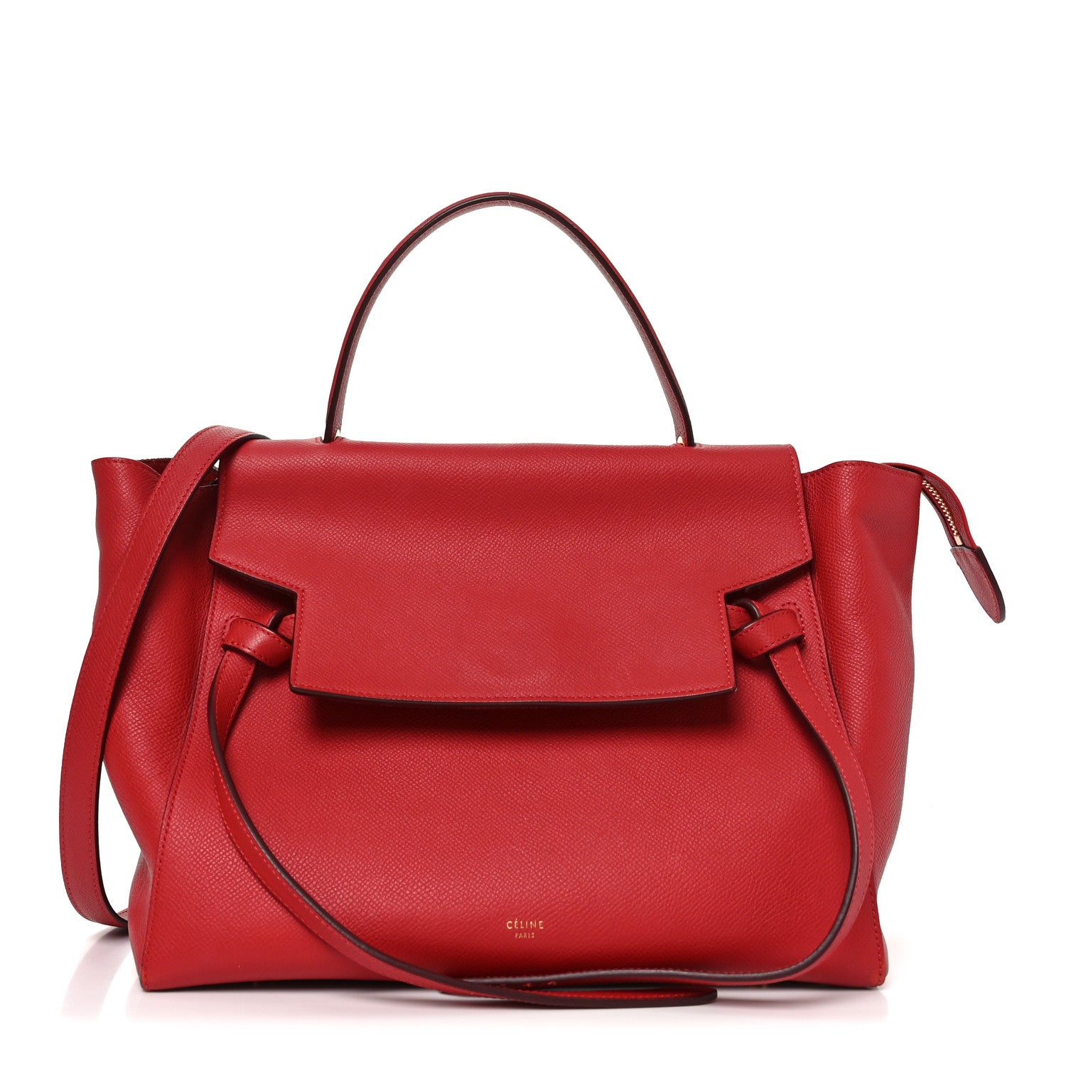Grained Calfskin Mini Belt Bag Coquelicot