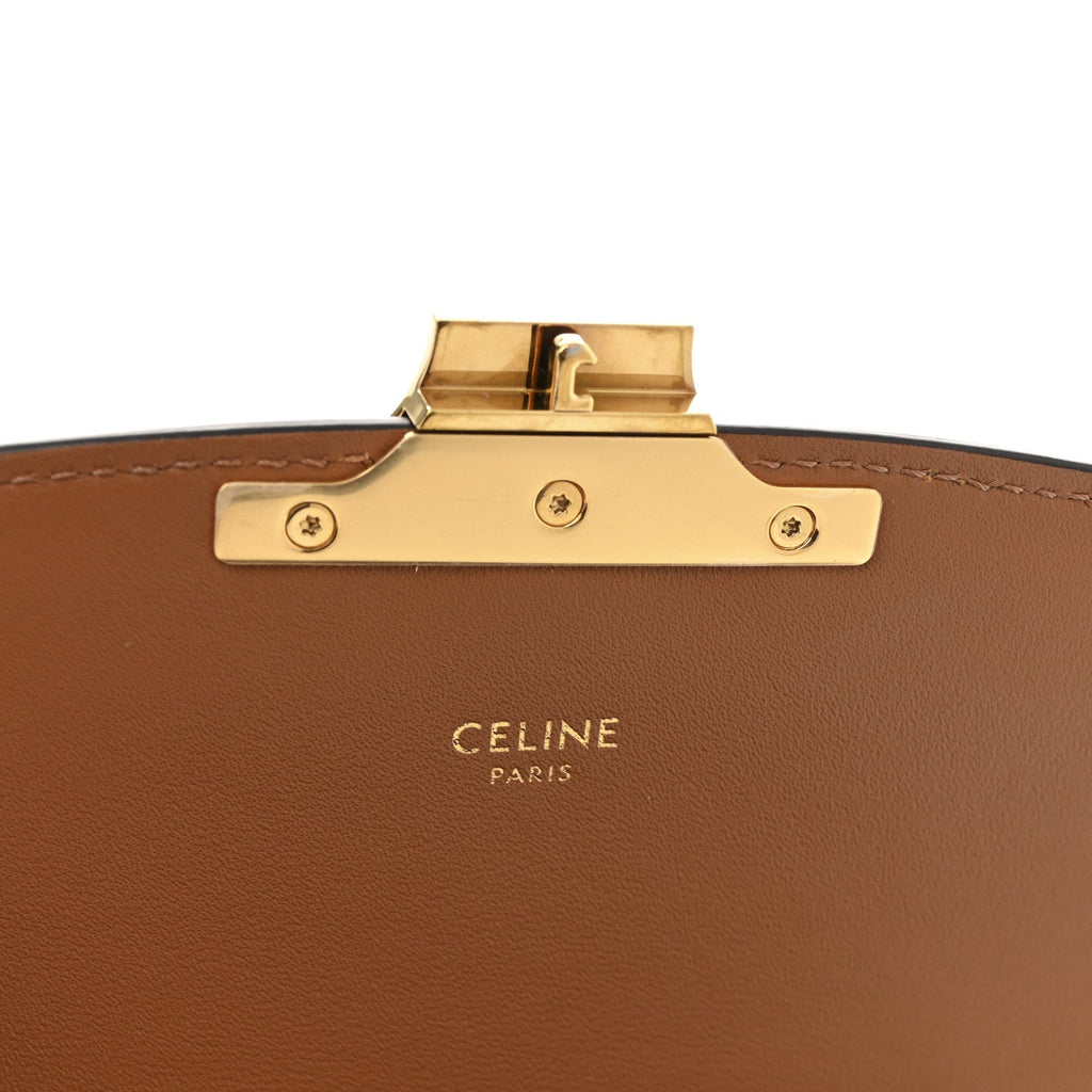 Calfskin Triomphe Canvas Teen Triomphe Bag Tan
